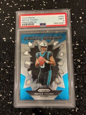 2023 Prizm Break Bryce Young Prizm Rookie Card - Panthers psa9